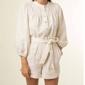 NWT FRNCH Talia Romper Cream Women’s Size Small